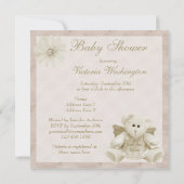 Invitation Envoyé du baby shower ci-dessus de neutre de (Dos)