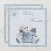 Invitation Envoyé Par Le Baby shower Des Garçons De Teddy D'A (Devant / Derrière)