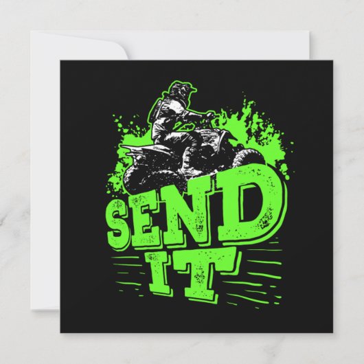 Invitation Envoyer Quatre Routeurs ATV Quad Vélo Rider (Devant)