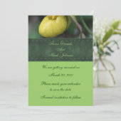 Invitation Épargne Date de Mariage Floral Cypripède Jaune (Debout devant)