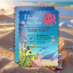 Invitation Épave sous le Baby shower marin