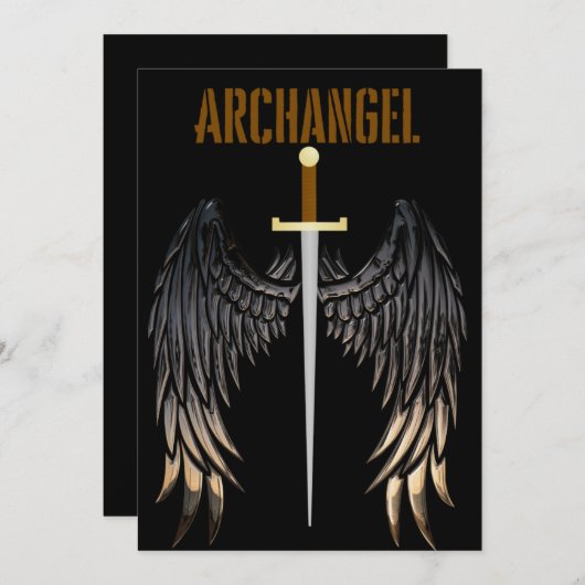 INVITATION ÉPÉE D'ARCHANGE (Devant / Derrière)