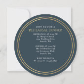 Invitation Épée florale grise dorée Répétition de mariage roy (Dos)
