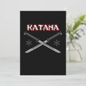 Invitation Épée Katana Ninja Art Japonais Japon Samouraï Cade (Debout devant)