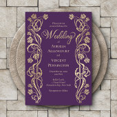 Invitation Épée médiévale royale Rose