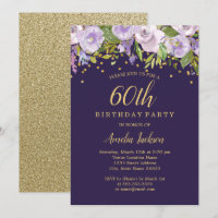 Éperche Floral Purple Gold 60e anniversaire Invita