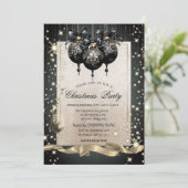 Invitation Éperche, Verre, Boules noires Compagnie fête de No (Debout devant)