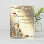 Invitation Éperche, Verre, Fête corporative Holly Berry (Debout devant)