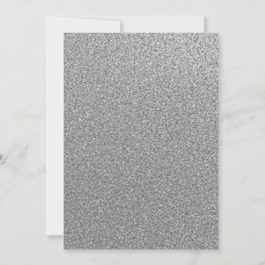 Invitation Épersion d'argent violet Floral 80e anniversaire I (Dos)