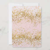 Invitation Épersion de Confetti en or blanc rose (Dos)