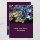 Invitation EPHÉMERAL Sweet 16 Masquerade Ball (Devant / Derrière)