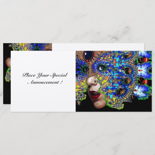 Invitation EPHÉMERAL Sweet 16 Masquerade Ball (Devant / Derrière)