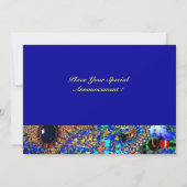 Invitation ÉPHÉMÈRE, Mardi Gras Soirée Mascarade noir bleu (Dos)