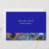 Invitation ÉPHÉMÈRE, Soirée Mascarade de Mardi Gras noir bleu (Dos)