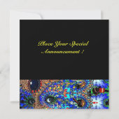 Invitation ÉPHÉMÈREBal de masques du Mardi Gras,fuchsia noir (Dos)