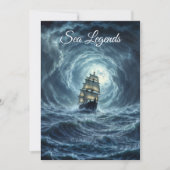 Invitation Epic bateau de tempête sur la lune des vagues aven (Devant)