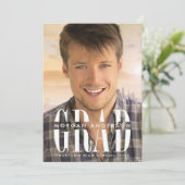 Invitation Epic Grad Vertical Photo Party (Debout devant)