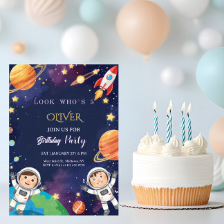 Invitation Epic Outer Space Kids Birthday 