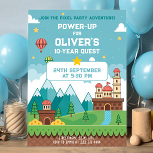 Invitation Epic Retro Game Party
