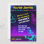 Invitation Epic Space Dart Blaster Anniversaire Fête Invitati (Devant)