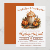 Invitation Épice citrouille & Tout Nice Fête des mariées (Devant / Derrière)
