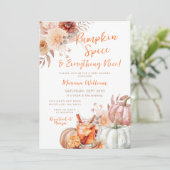 Invitation Épices citrouilles Et Tout Baby shower Agréable (Debout devant)