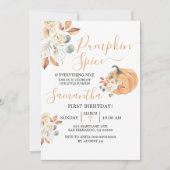 Invitation Épices citrouilles et tout Nice 1er anniversaire (Devant)
