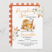 Invitation Épices citrouilles et tout Nice 3ème anniversaire (Devant / Derrière)