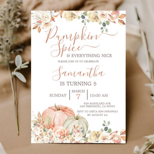 Invitation Épices citrouilles et tout Nice 5ème anniversaire