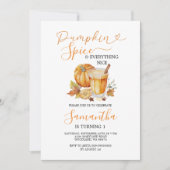 Invitation Épices citrouilles & Tout Nice Automne 1er Anniver (Devant)