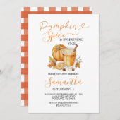 Invitation Épices citrouilles & Tout Nice Automne 1er Anniver (Devant / Derrière)