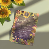 Invitation Épices citrouilles & Tout Nice Baby shower d'autom