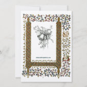 Invitation époque victorienne 1843 Mariage de style médiéval (Dos)