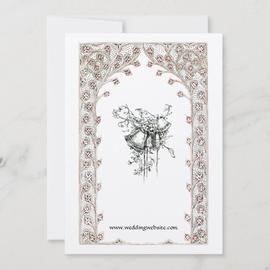 Invitation Époque victorienne 1845 Style gothique Mariage fro (Dos)