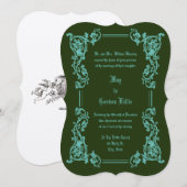 Invitation Époque victorienne 1851 Élégant Mariage Floral (Devant / Derrière)