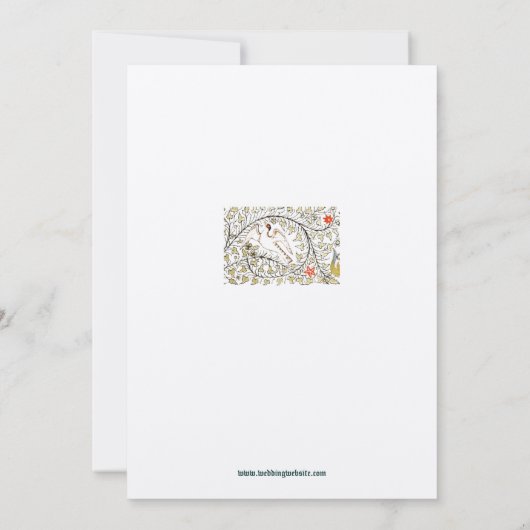 Invitation époque victorienne 1873 Mariage de style médiéval (Dos)