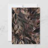 Invitation Épousailles de fleurs botaniques audacieuses à ret (Dos)