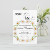 Invitation Épouse à Bee | Aquarelle Fête des mariées Florale  (Debout devant)