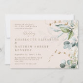 Invitation Épouse blanche florale blanche pour toujours fidèl (Devant)