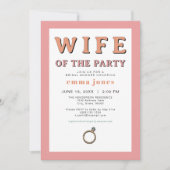 Invitation Épouse de JEAN Retro de la Fête de l'mariée de la  (Devant)