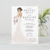 Invitation Épouse de la dentelle en Fête de l'mariée (Debout devant)