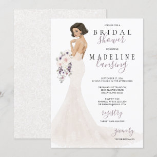 Invitation Épouse de la dentelle en Fête de l'mariée