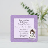 Invitation Épouse de la Fête des mariées (Debout devant)