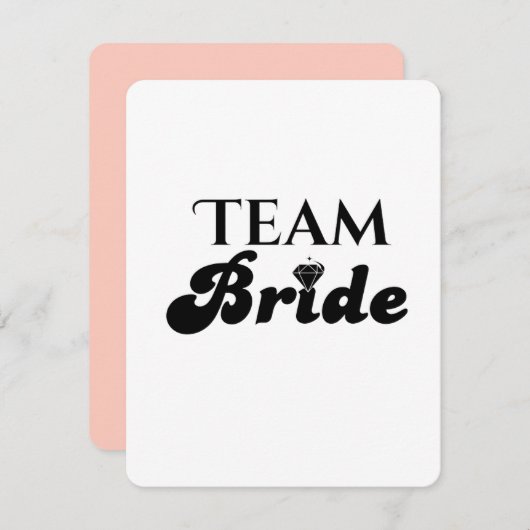 Invitation Épouse d'équipe (Devant / Derrière)