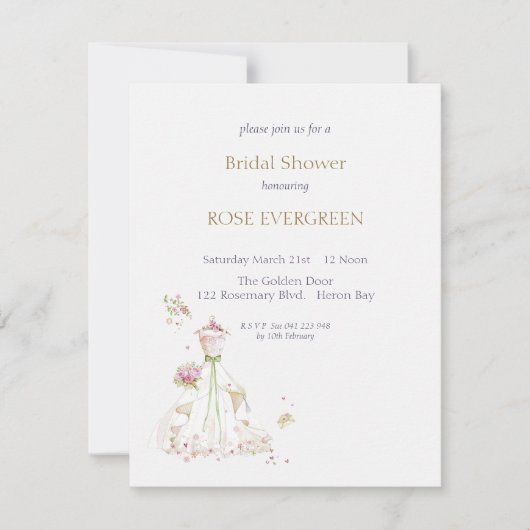 Invitation Épouse en fleur (Devant)