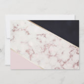 Invitation Épouse En Marbre Chic Moderne (Dos)