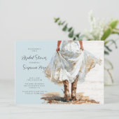 Invitation Épouse En Robe Mariage Bottes De Femme À L'Invitat (Debout devant)