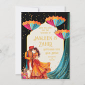 Invitation Épouse et chambre des parasols indiens Enregistrer (Devant)