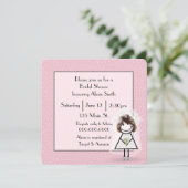Invitation Épouse Figurant Sur Pois Rose (Debout devant)