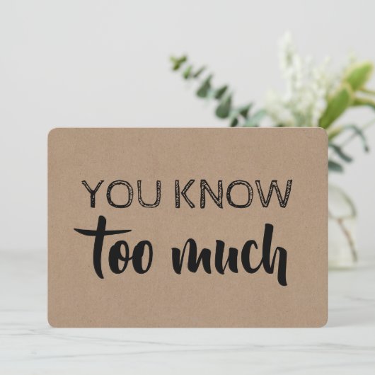 Invitation Épouse / Fille d'honneur Funny Moderne (Debout devant)